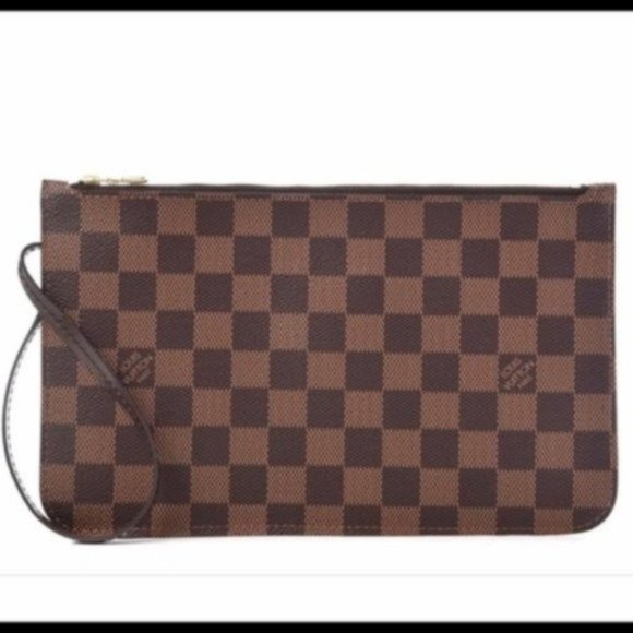 Authentic NEW Louis Vuitton Neverfull red damier pouch - Picture 2 of 10